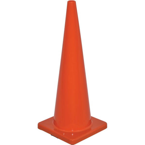 Global Industrial Traffic Cone, Pvc, 36 in Height, 10, Orange RC900SP-E - main